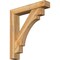 Ekena Millwork Merced Block Rough Sawn Bracket w/ Offset Brace, Western Red Cedar, 6"W x 32"D x 36"H BKT0604X32X36MRC05RWR - alternate 1